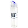 Promotional and Custom Arena 25 oz PET Eco-Polyclear Infuser Bottle with Flip-Up Lid - Blue