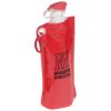 Promotional and Custom Flip Top 27 oz Foldable Water Bottle with Carabiner - Red