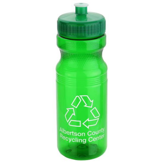 Customized Products. Cycler 24 oz PET Eco-Polyclear Bottle with Push ...
