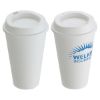 Promotional and Custom Café 17 oz Sustainable To-Go Cup - White White