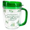 Promotional and Custom Lakeshore 12 oz Tritan Mug with Translucent Handle + Lid - Green