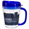 ProPromotional and Custom Lakeshore 12 oz Tritan Mug with Translucent Handle + Lid - Blue