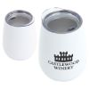 Promotional and Custom Cabernet 10 oz Vacuum Insulated Stainless Steel Wine Goblet - White