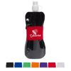 Promotional and Custom Comfort Grip 16 oz Water Bottle with Neoprene Waist Sleeve - Black