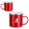 Promotional and Custom Foundry 16 oz Enamel-Lined Iron Coffee Mug - Red