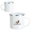 Promotional and Custom Foundry 16 oz Enamel-Lined Iron Coffee Mug - White