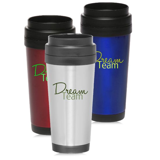 Promotional and Custom 16 oz. Stainless Steel Insulated Travel Mugs