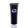 Promotional and Custom 16 oz. Asana Travel Mugs with Silicone Seal - Midnight Blue