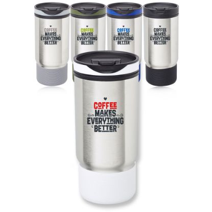 Promotional and Custom Oxford 17oz. Ribbed Travel Mugs