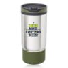 Promotional and Custom Oxford 17oz. Ribbed Travel Mugs - Army Green