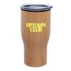 Promotional and Custom 28 oz. Challenger Travel Mugs with Wood Finish - Beach-Wood