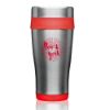 Promotional and Custom 16 oz. Insulated Stainless Steel Travel Mugs - Red