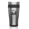 Promotional and Custom 16 oz. Insulated Stainless Steel Travel Mugs - Black