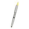 3-in-1 Pen With Highlighter and Stylus - Silver