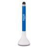Stylus Pen Stand With Screen Cleaner - White with Blue