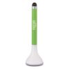 Stylus Pen Stand With Screen Cleaner - White with Lime Green