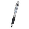 Trio Pen With LED Light And Stylus - Silver with Black