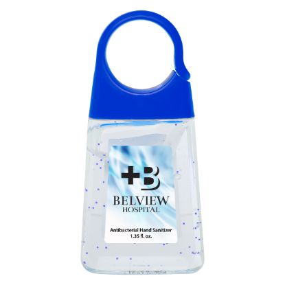 1.35 Oz. Hand Sanitizer With Color Moisture Beads - Clear with Blue Cap