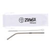 Metal Straw Kit - White Pouch with Silver Straw