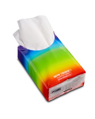 Full Color Mini Tissue Packet - Rainbow