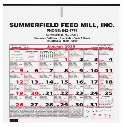 6 Sheet Almanac Calendar