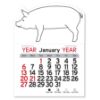 Adhesive Peel-N-Stick® - Pig Calendar - Full Color