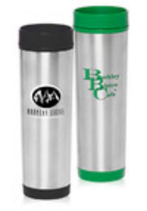 Promotional and Custom 16 oz. Slim Color top Travel Mugs