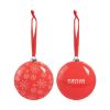 80MM Shatterproof Flat Ornament - Red