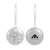 80MM Shatterproof Flat Ornament - Silver