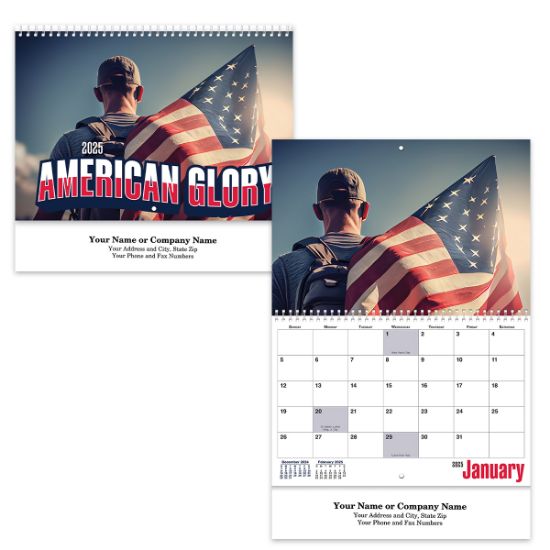 American Glory Spiral Wall Calendar