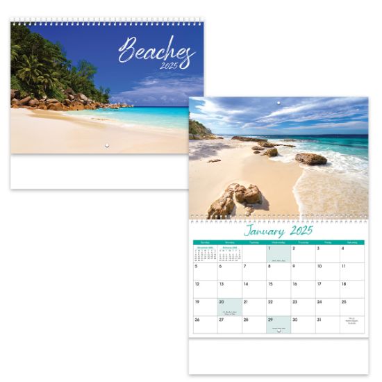 Beaches Spiral Wall Calendar