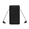 10,000 Mah Power Bank With Integrated Cables - Black 1