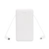 10,000 Mah Power Bank With Integrated Cables - White 1