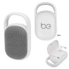 Wireless Earbuds With Speaker & Charging Case - White