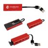 Rabs Type-C & USB Hub with Phone Stand - Red