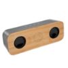 Chrome & Bamboo Wireless Speaker - Silver