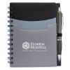 Tri-pocket Notebook & Satin Pen - Black