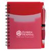 Tri-pocket Notebook & Satin Pen - Red