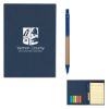 Meeting Mate Notebook With Pen And Sticky Flags - Blue