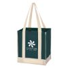 Non-woven Two-tone Shopper Tote Bag - Forest Green