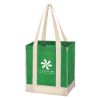 Non-woven Two-tone Shopper Tote Bag - Kelly Green