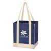 Non-woven Two-tone Shopper Tote Bag - Navy