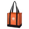 Non-woven Two-tone Shopper Tote Bag - Orange