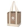 Non-woven Two-tone Shopper Tote Bag - Tan