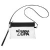 Game Day Clear Wristlet Pouch - Clear with Black