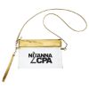 Game Day Clear Wristlet Pouch - Gold