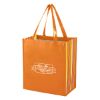 Shiny Laminated Non-woven Tropic Shopper Tote Bag - Orange