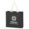 Non-woven Tote Bag - Black with White Handles