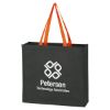 Non-woven Tote Bag - Black with Orange Handles