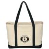 Large Starboard Cotton Canvas Tote Bag - Natural with Black